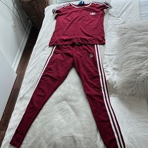 Adidas originals leggings and t-shirt set